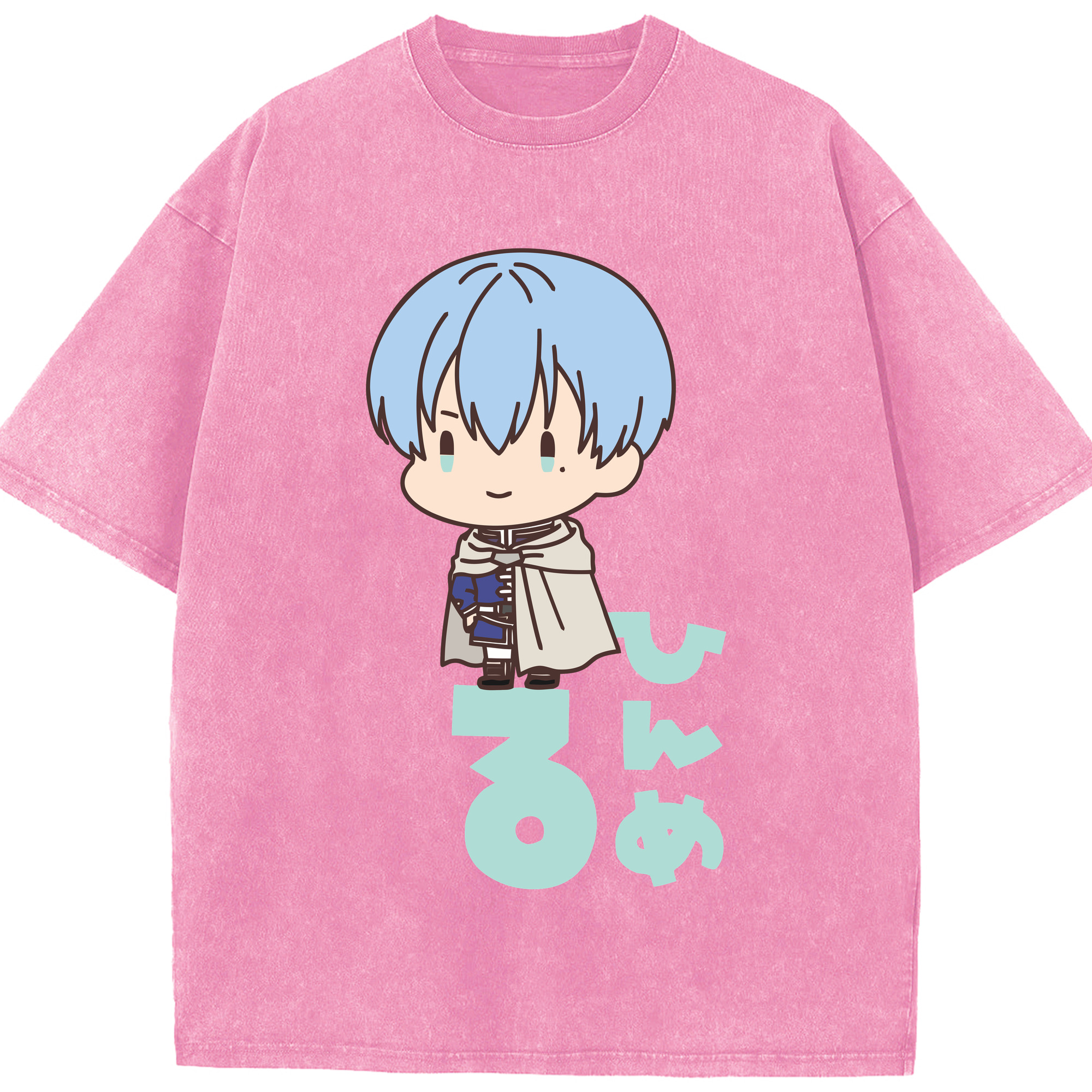 （画像用） 葬送のフリーレン Frieren 綿100% ヴィンテージ風 半袖Tシャツ（フロントプリント）